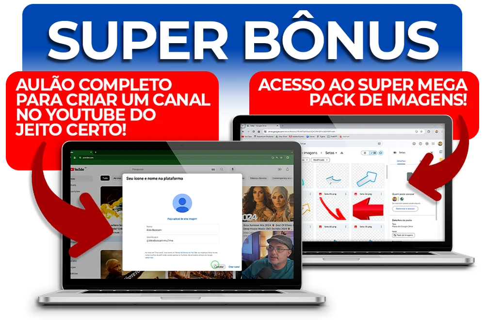 Super bônus com aulão completo e pack de imagens