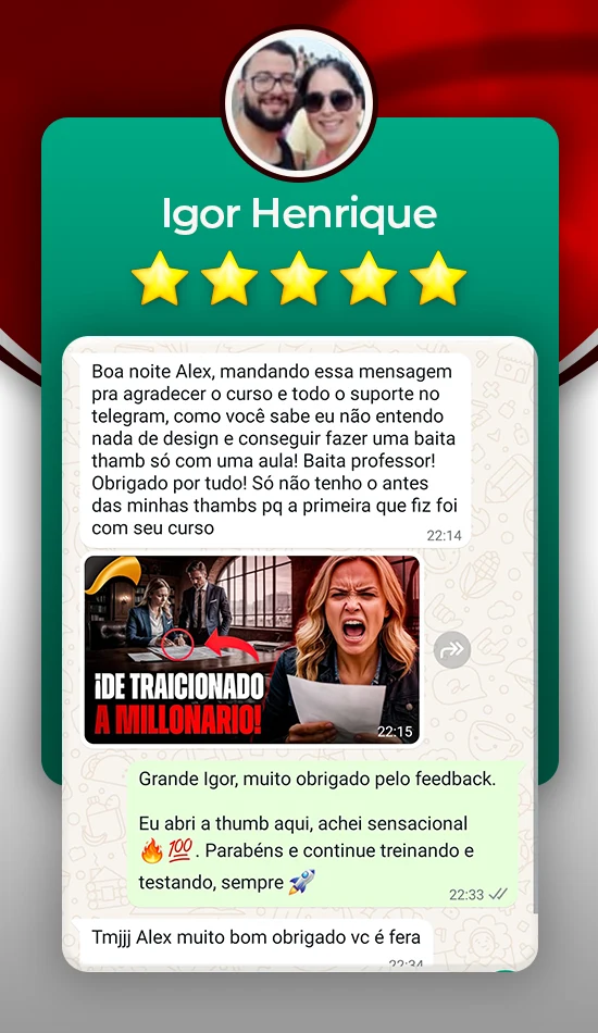 Depoimento de Igor Henrique sobre o curso