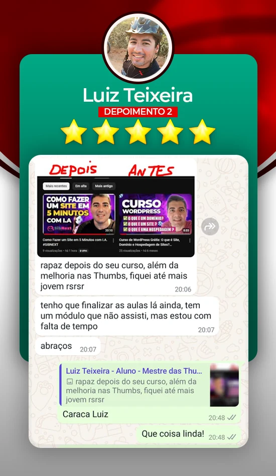 Segundo depoimento de Luiz Teixeira sobre sua evolução