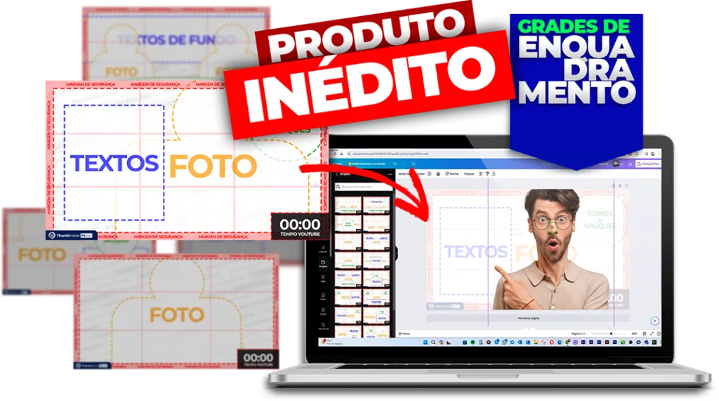 Grades de enquadramento do curso para organizar textos e imagens